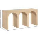  Meridian June White Oak Wood Console Table IMAGE 9