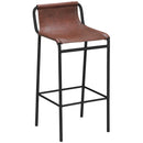  Color_Brown -- Dax Brown Vegan Leather Upholstered Counter Stool IMAGE 1