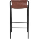  Color_Brown -- Dax Brown Vegan Leather Upholstered Counter Stool IMAGE 3