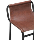  Color_Brown -- Dax Brown Vegan Leather Upholstered Counter Stool IMAGE 5