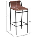 Color_Brown -- Dax Brown Vegan Leather Upholstered Counter Stool IMAGE 6