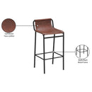  Color_Brown -- Dax Brown Vegan Leather Upholstered Counter Stool IMAGE 7