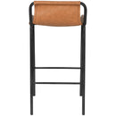  Color_Cognac -- Dax Cognac Vegan Leather Upholstered Counter Stool IMAGE 3