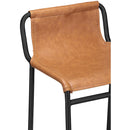 Meridian Dax Cognac Vegan Leather Counter Stool IMAGE 5