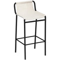  Color_Black/ Cream -- Dax Cream Vegan Leather Upholstered Counter Stool IMAGE 1