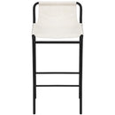 Meridian Dax Cream Vegan Leather Counter Stool IMAGE 4