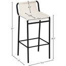  Color_Black/ Cream -- Dax Cream Vegan Leather Upholstered Counter Stool IMAGE 6