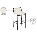  Color_Black/ Cream -- Dax Cream Vegan Leather Upholstered Counter Stool IMAGE 7