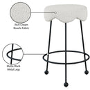  Color_Black/ Cream -- Fleur Cream Boucle Fabric Upholstered Counter Stool IMAGE 6