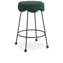  Color_Green -- Fleur Green Boucle Fabric Upholstered Counter Stool IMAGE 1