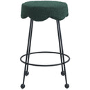  Color_Green -- Fleur Green Boucle Fabric Upholstered Counter Stool IMAGE 2