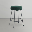  Color_Green -- Fleur Green Boucle Fabric Upholstered Counter Stool IMAGE 4
