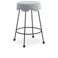  Color_Grey -- Fleur Grey Boucle Fabric Upholstered Counter Stool IMAGE 1