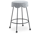  Color_Grey -- Fleur Grey Boucle Fabric Upholstered Counter Stool IMAGE 1