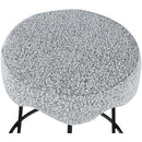  Color_Grey -- Fleur Grey Boucle Fabric Upholstered Counter Stool IMAGE 3