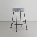  Color_Grey -- Fleur Grey Boucle Fabric Upholstered Counter Stool IMAGE 4
