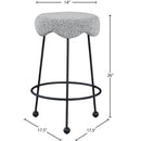  Color_Grey -- Fleur Grey Boucle Fabric Upholstered Counter Stool IMAGE 5