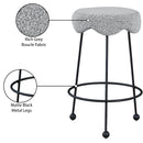  Color_Grey -- Fleur Grey Boucle Fabric Upholstered Counter Stool IMAGE 6