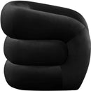  Manufacturer Color_Black -- Meridian Roxbury Stationary Fabric Accent Chair IMAGE 4