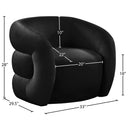  Manufacturer Color_Black -- Meridian Roxbury Stationary Fabric Accent Chair IMAGE 7