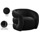  Manufacturer Color_Black -- Meridian Roxbury Stationary Fabric Accent Chair IMAGE 8