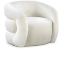  Manufacturer Color_Cream -- Roxbury Cream Velvet Upholstered Accent Chair IMAGE 1