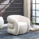  Manufacturer Color_Cream -- Roxbury Cream Velvet Upholstered Accent Chair IMAGE 2