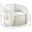  Manufacturer Color_Cream -- Roxbury Cream Velvet Upholstered Accent Chair IMAGE 7