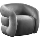 Meridian Roxbury Stationary Fabric Accent Chair 525Grey IMAGE 1