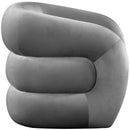  Manufacturer Color_Grey -- Roxbury Grey Velvet Upholstered Accent Chair IMAGE 4