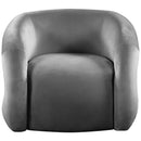  Manufacturer Color_Grey -- Roxbury Grey Velvet Upholstered Accent Chair IMAGE 5