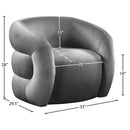  Manufacturer Color_Grey -- Roxbury Grey Velvet Upholstered Accent Chair IMAGE 7