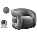  Manufacturer Color_Grey -- Roxbury Grey Velvet Upholstered Accent Chair IMAGE 8