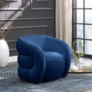  Manufacturer Color_Navy -- Roxbury Navy Velvet Upholstered Accent Chair IMAGE 2