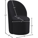  Manufacturer Color_Black -- Meridian Hautely Stationary Fabric Accent Chair IMAGE 9