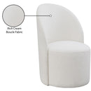  Manufacturer Color_Cream -- Hautely Cream Boucle Fabric Upholstered Accent / Dining Chair IMAGE 10
