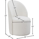  Manufacturer Color_Cream -- Hautely Cream Boucle Fabric Upholstered Accent / Dining Chair IMAGE 9