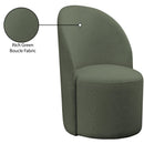  Manufacturer Color_Green -- Hautely Green Boucle Fabric Upholstered Accent / Dining Chair IMAGE 10