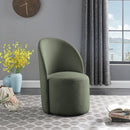  Manufacturer Color_Green -- Hautely Green Boucle Fabric Upholstered Accent / Dining Chair IMAGE 2