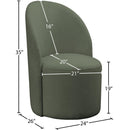  Manufacturer Color_Green -- Hautely Green Boucle Fabric Upholstered Accent / Dining Chair IMAGE 9