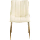 Meridian Isla Cream Vegan Leather Dining Chair IMAGE 3