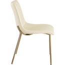  Color_Cream/ Gold -- Isla Cream Vegan Leather Upholstered Dining Chair IMAGE 4