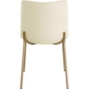  Color_Cream/ Gold -- Isla Cream Vegan Leather Upholstered Dining Chair IMAGE 5