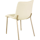  Color_Cream/ Gold -- Isla Cream Vegan Leather Upholstered Dining Chair IMAGE 6