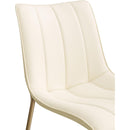  Color_Cream/ Gold -- Isla Cream Vegan Leather Upholstered Dining Chair IMAGE 7