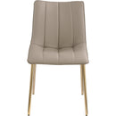  Color_Taupe -- Isla Taupe Vegan Leather Upholstered Dining Chair IMAGE 3