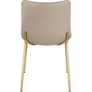  Color_Taupe -- Isla Taupe Vegan Leather Upholstered Dining Chair IMAGE 5