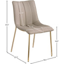  Color_Taupe -- Isla Taupe Vegan Leather Upholstered Dining Chair IMAGE 8