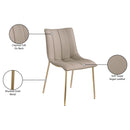 Meridian Isla Taupe Vegan Leather Dining Chair IMAGE 9
