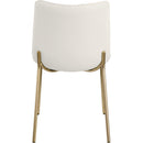  Color_Gold/ White -- Isla Off-White Vegan Leather Upholstered Dining Chair IMAGE 5